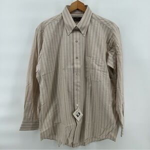 JD Christopher Shirt Mens M 16 32/33 Made USA Striped Dadcore 80s Retro Vtg NWT